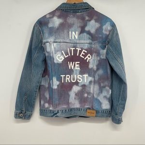 NWT Abercrombie In Glitter We Trust Kids Jean Jacket - Size XL/16 Girls